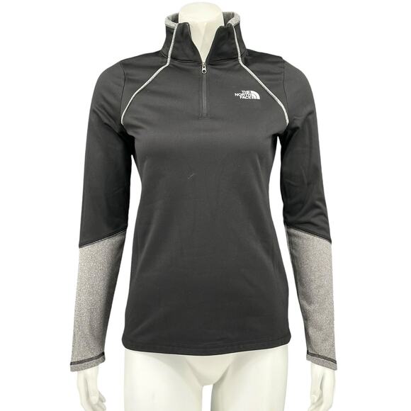 The North Face Tops - The North Face Top Womens Small Black Gray 1/4 Zip Pullover Long Sleeves‎ Active